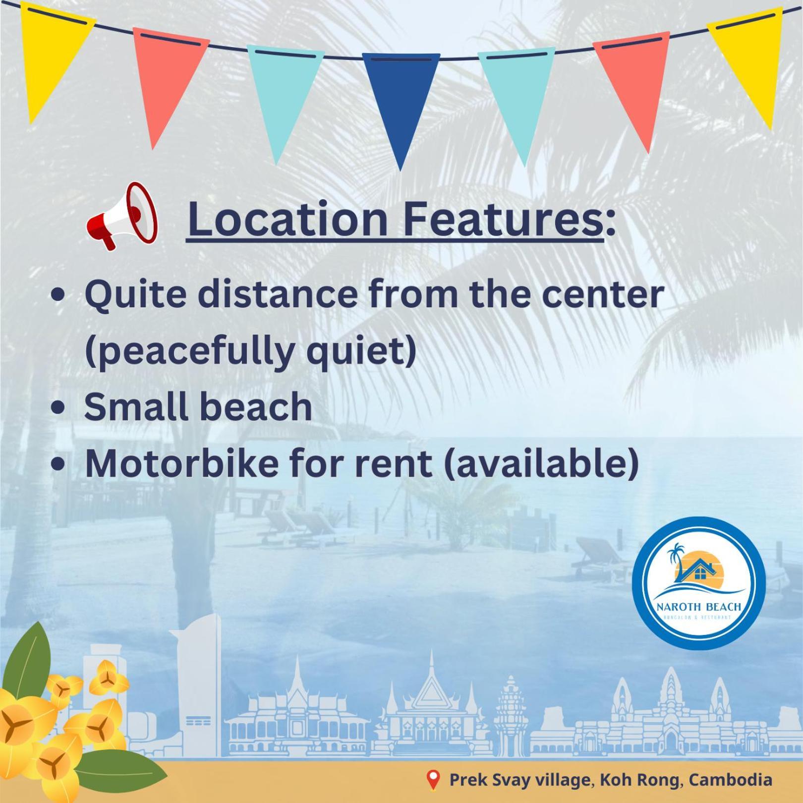 Naroth Beach Bungalow Prek Svay Village Eksteriør bilde